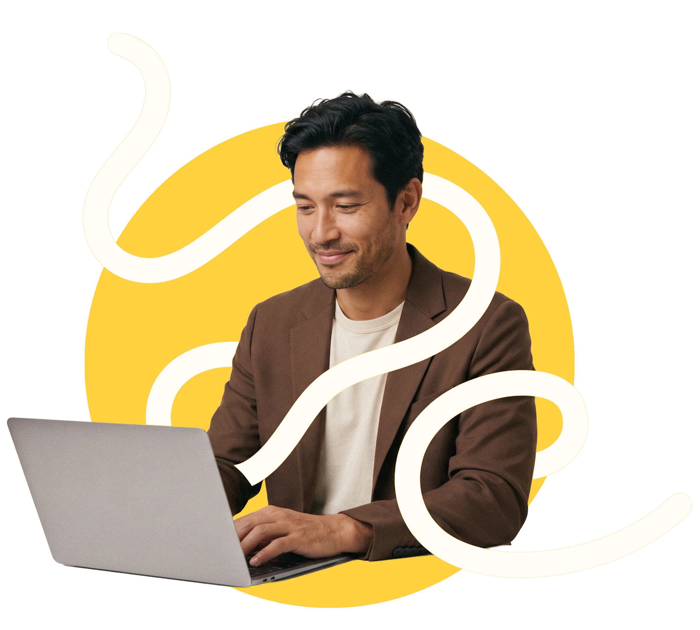 man reviewing baguette on mobile